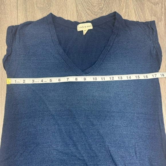 Anthropologie Cloth & Stone Nila T shirt Maxi Dress Side Slits Blue Size XS - Picture 8 of 12